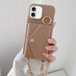 Portafoglio a tracolla con specchietto e custodia posteriore per telefono in ecopelle effetto litchi., For iPhone 16 Pro Max, For iPhone 16 Pro, For iPhone 16 Plus, For iPhone 16