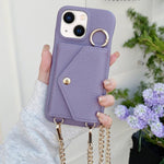 Portafoglio a tracolla con specchietto e custodia posteriore per telefono in ecopelle effetto litchi., For iPhone 13 Pro Max, For iPhone 13 Pro, For iPhone 13, For iPhone 12