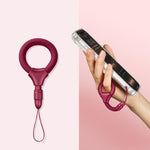 Mini cordino per cellulare con anello da dito autobloccante