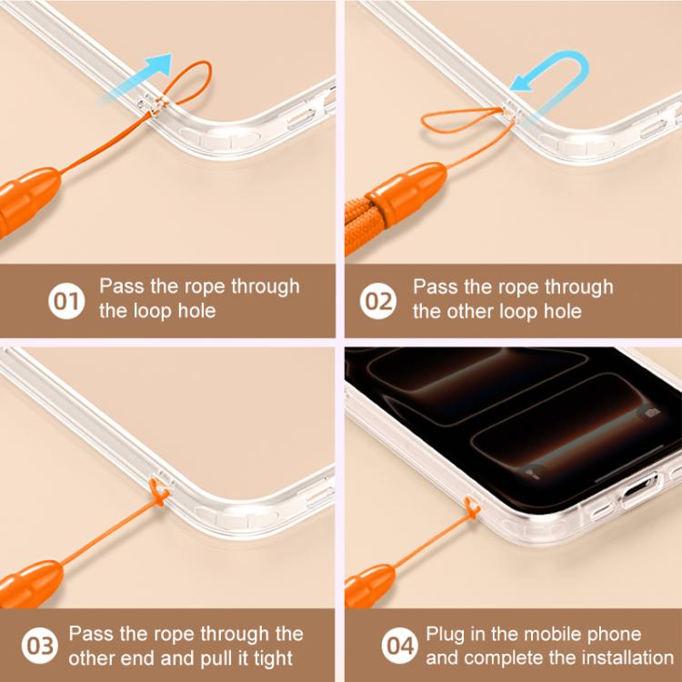 Mini cordino per cellulare con anello da dito autobloccante