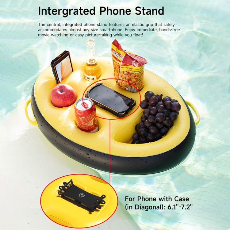 Vassoio galleggiante gonfiabile in PVC Ulefone UAN17 con supporto per telefono integrato