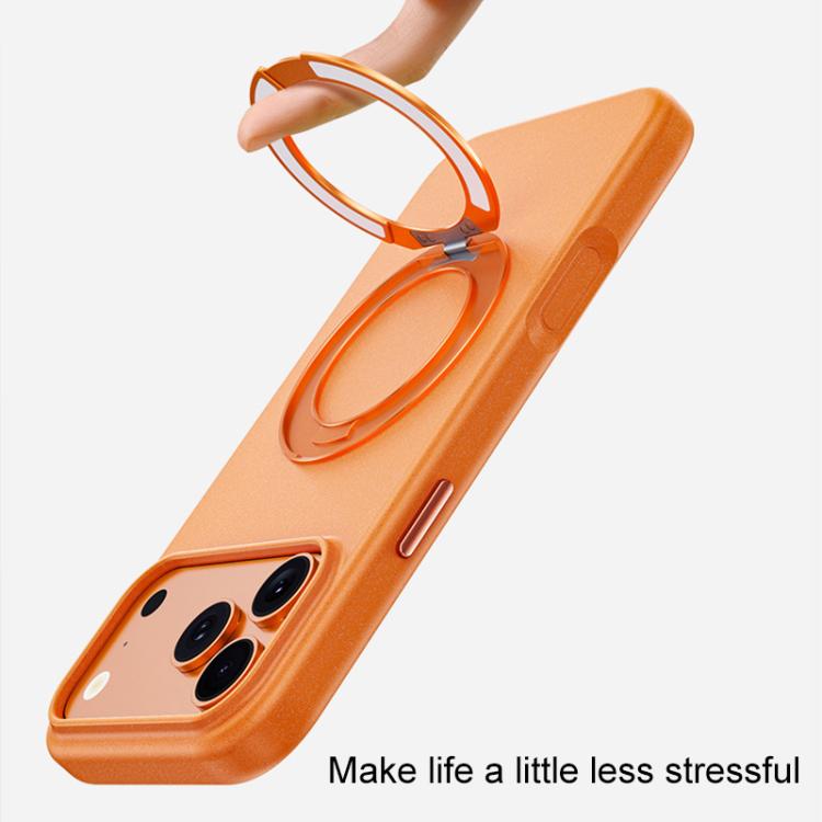 Custodia magnetica per telefono Boundless Series Rock Sand con supporto in lega girevole a 360 gradi, For iPhone 17 Pro Max, For iPhone 17 Pro, For iPhone 16 Pro Max, For iPhone 16 Pro