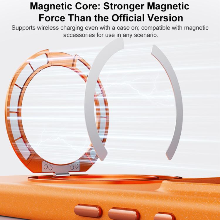 Custodia magnetica per telefono Boundless Series Rock Sand con supporto in lega girevole a 360 gradi, For iPhone 17 Pro Max, For iPhone 17 Pro, For iPhone 16 Pro Max, For iPhone 16 Pro