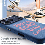 Bellissima custodia magnetica per telefono con texture denim a copertura totale., For iPhone 17 Pro Max, For iPhone 17 Pro, For iPhone 17, For iPhone 16 Pro Max