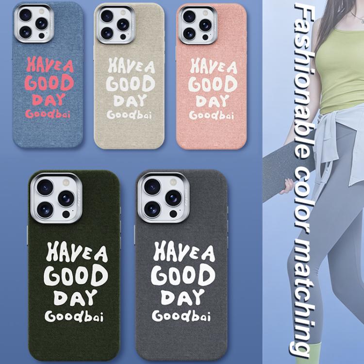 Bellissima custodia magnetica per telefono con texture denim a copertura totale., For iPhone 15 Pro, For iPhone 15 Plus / 14 Plus, For iPhone 15, For iPhone 14 / 13