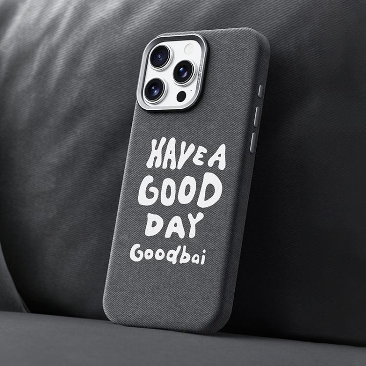 Bellissima custodia magnetica per telefono con texture denim a copertura totale., For iPhone 15 Pro, For iPhone 15 Plus / 14 Plus, For iPhone 15, For iPhone 14 / 13