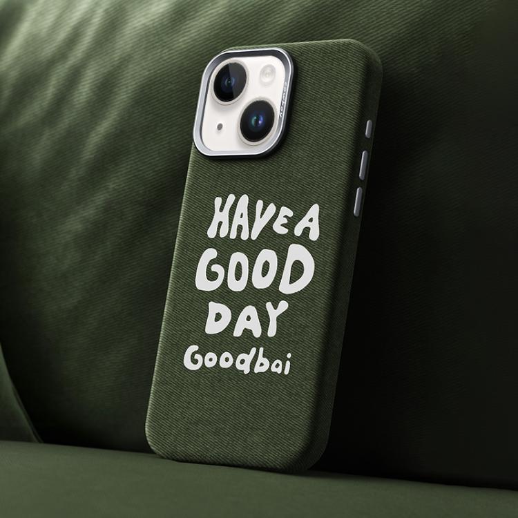 Bellissima custodia magnetica per telefono con texture denim a copertura totale., For iPhone 15 Pro, For iPhone 15 Plus / 14 Plus, For iPhone 15, For iPhone 14 / 13