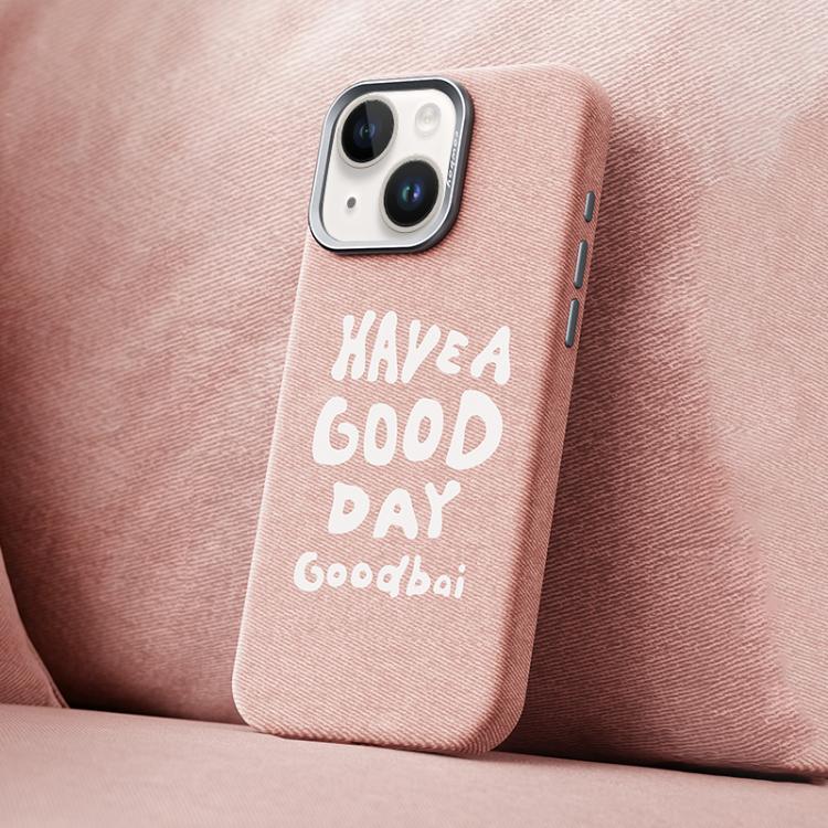 Bellissima custodia magnetica per telefono con texture denim a copertura totale., For iPhone 15 Pro, For iPhone 15 Plus / 14 Plus, For iPhone 15, For iPhone 14 / 13