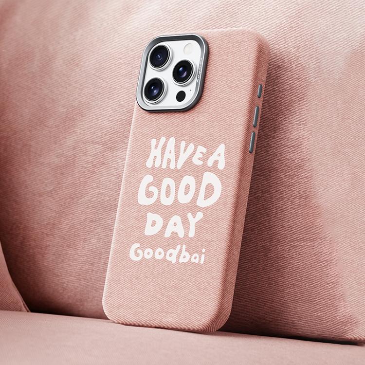 Bellissima custodia magnetica per telefono con texture denim a copertura totale., For iPhone 14 Pro, For iPhone 14 Pro Max