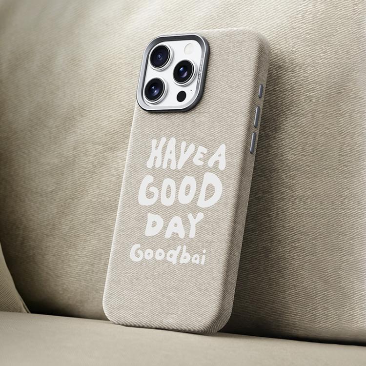 Bellissima custodia magnetica per telefono con texture denim a copertura totale., For iPhone 14 Pro, For iPhone 14 Pro Max