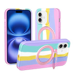 Custodia magnetica per telefono con anello girevole a 360 gradi della serie Dark Star., For iPhone 16 Pro Max, For iPhone 16 Pro, For iPhone 16 Plus