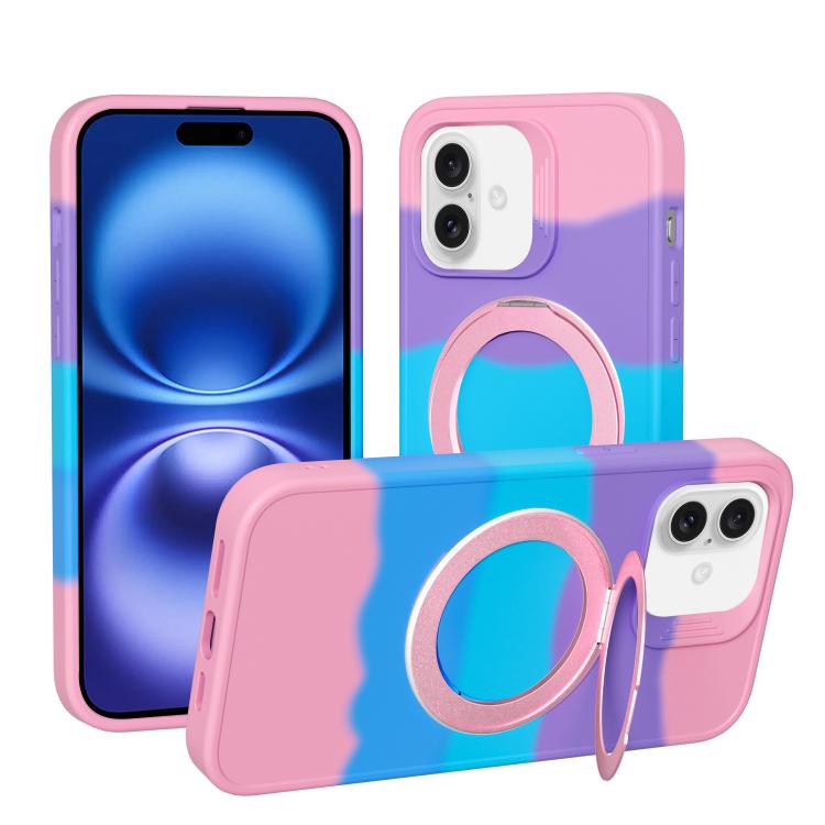 Custodia magnetica per telefono con anello girevole a 360 gradi della serie Dark Star., For iPhone 16 Pro Max, For iPhone 16 Pro, For iPhone 16 Plus