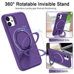 Custodia magnetica per telefono con anello girevole a 360 gradi della serie Dark Star., For iPhone 16, For iPhone 15 Pro Max, For iPhone 14