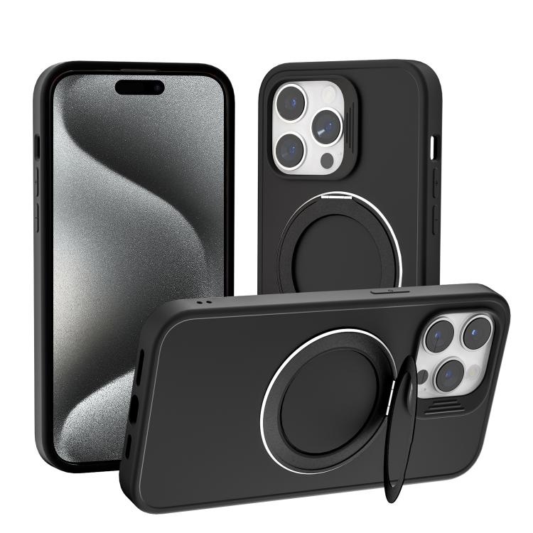 Custodia magnetica per telefono con anello girevole a 360 gradi della serie Dark Star., For iPhone 16, For iPhone 15 Pro Max, For iPhone 14
