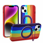 Custodia magnetica per telefono con anello girevole a 360 gradi della serie Dark Star., For iPhone 16, For iPhone 15 Pro Max, For iPhone 14
