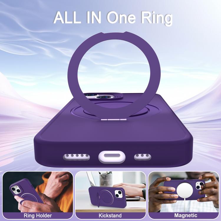 Custodia magnetica per telefono con anello girevole a 360 gradi della serie Dark Star., For iPhone 13, For iPhone 11