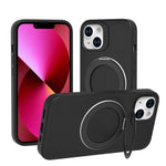 Custodia magnetica per telefono con anello girevole a 360 gradi della serie Dark Star., For iPhone 13, For iPhone 11