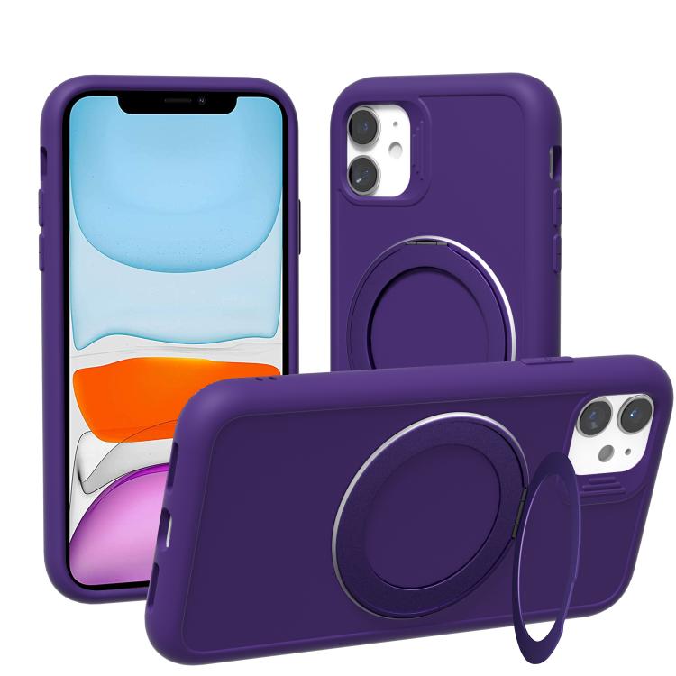Custodia magnetica per telefono con anello girevole a 360 gradi della serie Dark Star., For iPhone 13, For iPhone 11