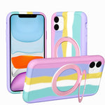 Custodia magnetica per telefono con anello girevole a 360 gradi della serie Dark Star., For iPhone 13, For iPhone 11