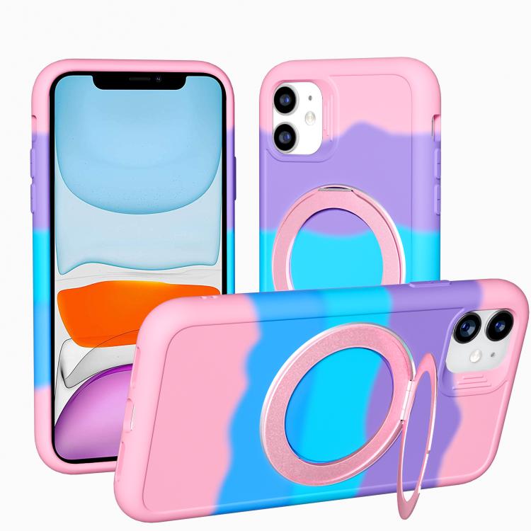 Custodia magnetica per telefono con anello girevole a 360 gradi della serie Dark Star., For iPhone 13, For iPhone 11
