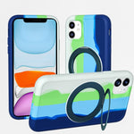 Custodia magnetica per telefono con anello girevole a 360 gradi della serie Dark Star., For iPhone 13, For iPhone 11