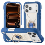 Custodia per telefono ibrida in silicone PC con doppio anello di supporto girevole a 360 gradi., For iPhone 17e / 16e, For iPhone 17 Pro Max