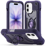 Custodia ibrida silicone PC con anello girevole iPhone 17 Pro