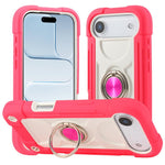 Custodia per telefono ibrida in silicone PC con doppio anello di supporto girevole a 360 gradi., For iPhone Air, For iPhone 16 Pro Max