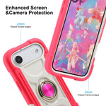 Custodia per telefono ibrida in silicone PC con doppio anello di supporto girevole a 360 gradi., For iPhone Air, For iPhone 16 Pro Max