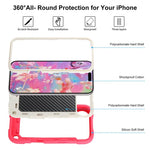 Custodia per telefono ibrida in silicone PC con doppio anello di supporto girevole a 360 gradi., For iPhone Air, For iPhone 16 Pro Max