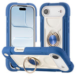 Custodia per telefono ibrida in silicone PC con doppio anello di supporto girevole a 360 gradi., For iPhone Air, For iPhone 16 Pro Max