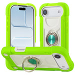 Custodia per telefono ibrida in silicone PC con doppio anello di supporto girevole a 360 gradi., For iPhone Air, For iPhone 16 Pro Max