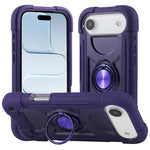 Custodia per telefono ibrida in silicone PC con doppio anello di supporto girevole a 360 gradi., For iPhone Air, For iPhone 16 Pro Max