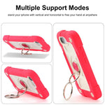 Custodia per telefono ibrida in silicone PC con doppio anello di supporto girevole a 360 gradi., For iPhone 17e / 16e, For iPhone 17 Pro Max