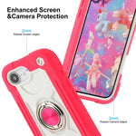 Custodia per telefono ibrida in silicone PC con doppio anello di supporto girevole a 360 gradi., For iPhone 17e / 16e, For iPhone 17 Pro Max