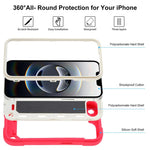 Custodia per telefono ibrida in silicone PC con doppio anello di supporto girevole a 360 gradi., For iPhone 17e / 16e, For iPhone 17 Pro Max