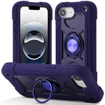 Custodia per telefono ibrida in silicone PC con doppio anello di supporto girevole a 360 gradi., For iPhone 17e / 16e, For iPhone 17 Pro Max