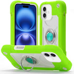 Custodia per telefono ibrida in silicone PC con doppio anello di supporto girevole a 360 gradi., For iPhone 16, For iPhone 15 Pro Max