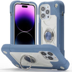 Custodia per telefono ibrida in silicone PC con doppio anello di supporto girevole a 360 gradi., For iPhone 14 Pro Max, For iPhone 13 Pro Max