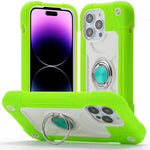 Custodia per telefono ibrida in silicone PC con doppio anello di supporto girevole a 360 gradi., For iPhone 14 Pro Max, For iPhone 13 Pro Max