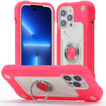 Custodia per telefono ibrida in silicone PC con doppio anello di supporto girevole a 360 gradi., For iPhone 14 Pro Max, For iPhone 13 Pro Max