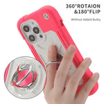 Custodia per telefono ibrida in silicone PC con doppio anello di supporto girevole a 360 gradi., For iPhone 13 Pro, For iPhone 13
