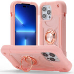 Custodia per telefono ibrida in silicone PC con doppio anello di supporto girevole a 360 gradi., For iPhone 13 Pro, For iPhone 13