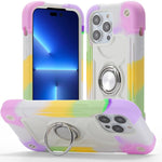 Custodia per telefono ibrida in silicone PC con doppio anello di supporto girevole a 360 gradi., For iPhone 13 Pro, For iPhone 13