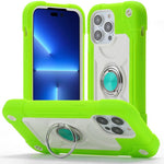 Custodia per telefono ibrida in silicone PC con doppio anello di supporto girevole a 360 gradi., For iPhone 13 Pro, For iPhone 13