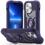 Custodia per telefono ibrida in silicone PC con doppio anello di supporto girevole a 360 gradi., For iPhone 13 Pro, For iPhone 13