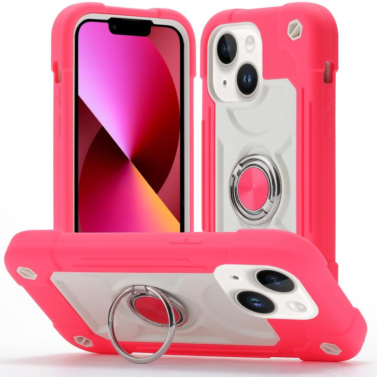 Custodia per telefono ibrida in silicone PC con doppio anello di supporto girevole a 360 gradi., For iPhone 13 Pro, For iPhone 13