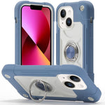 Custodia per telefono ibrida in silicone PC con doppio anello di supporto girevole a 360 gradi., For iPhone 13 Pro, For iPhone 13