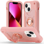 Custodia per telefono ibrida in silicone PC con doppio anello di supporto girevole a 360 gradi., For iPhone 13 Pro, For iPhone 13