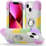 Custodia per telefono ibrida in silicone PC con doppio anello di supporto girevole a 360 gradi., For iPhone 13 Pro, For iPhone 13